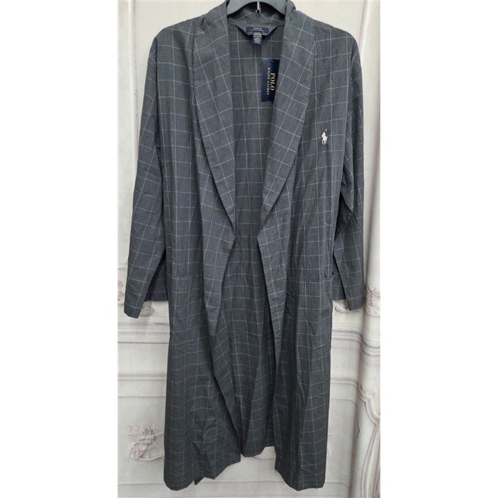 NWT Ralph Lauren S/M Gray Plaid Suit Classic Woven Robe 131232 - Picture 3 of 3